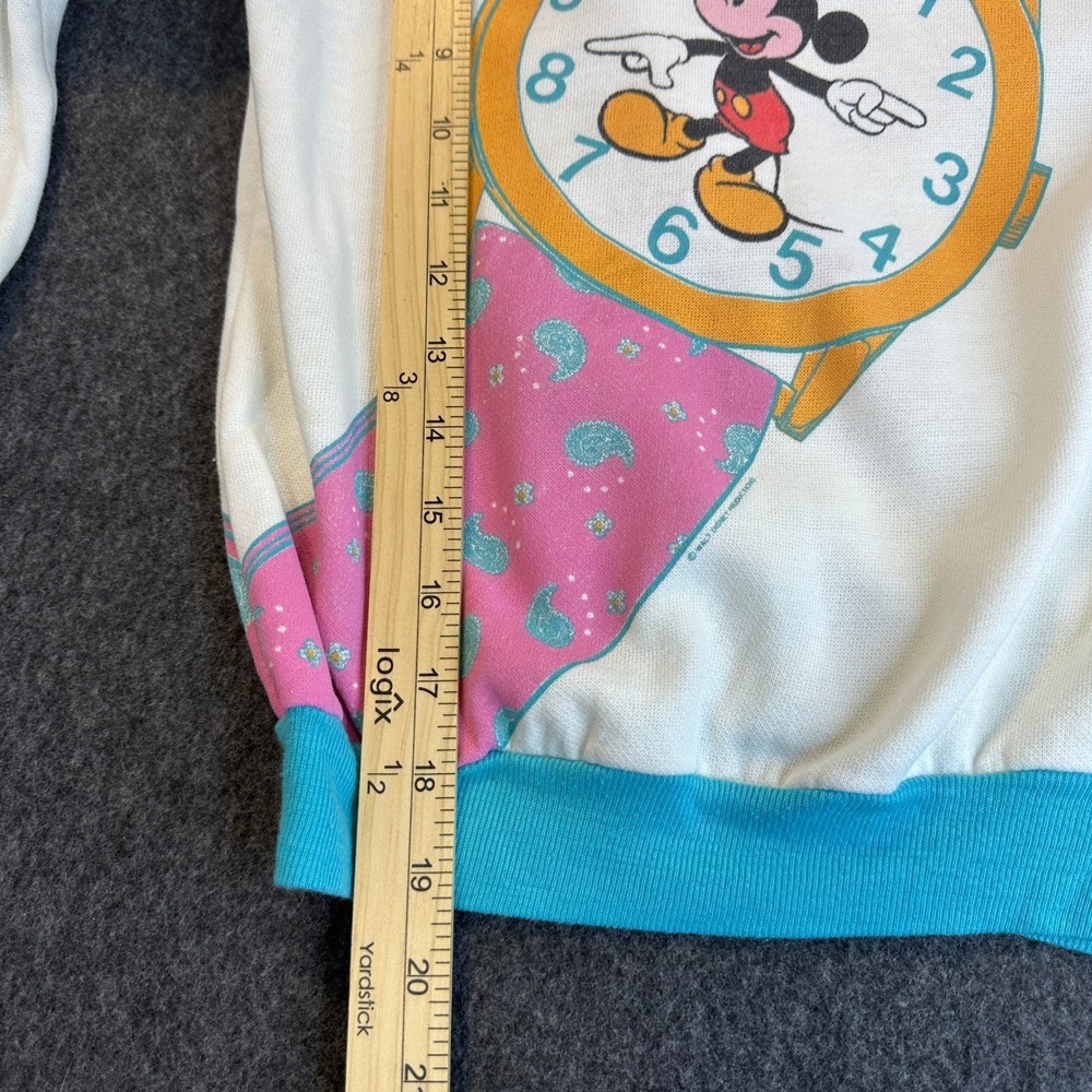 Vintage Disney Jog Togs Mickey Mouse Watch Graphic Sweatshirt USA Made 6X Large - Picture 9 of 16